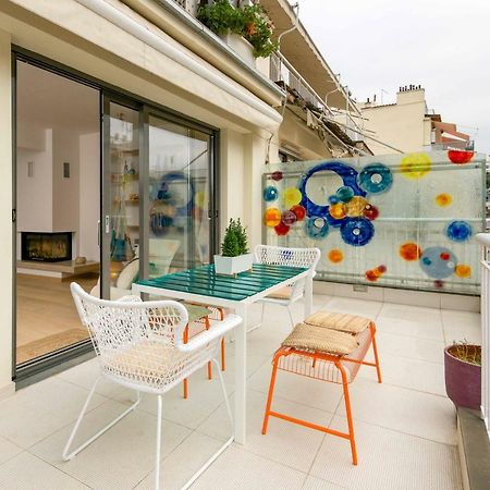 Stylish 3-Bedroom Apartment & Terrace Salonicco Esterno foto